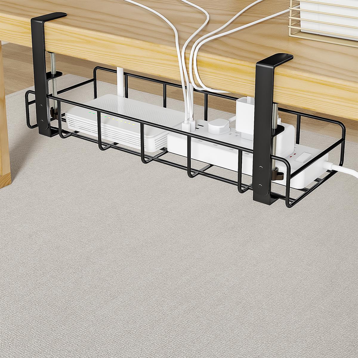 Desk Setup No Computer - No Drill Under Desk Cable Management