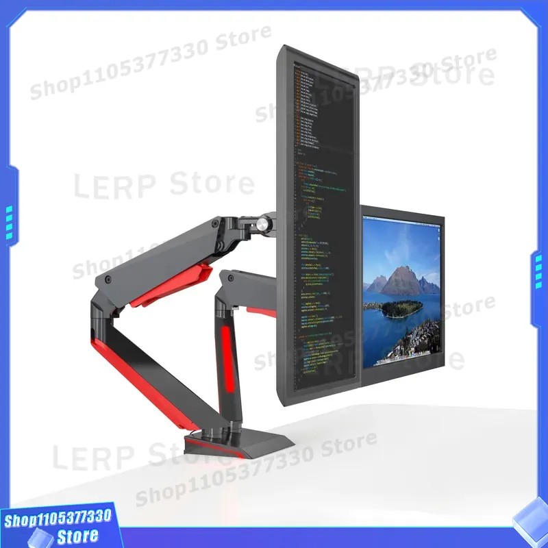 Desk Setup Dual Monitor - Aluminum Dual Monitor Arm 15 to