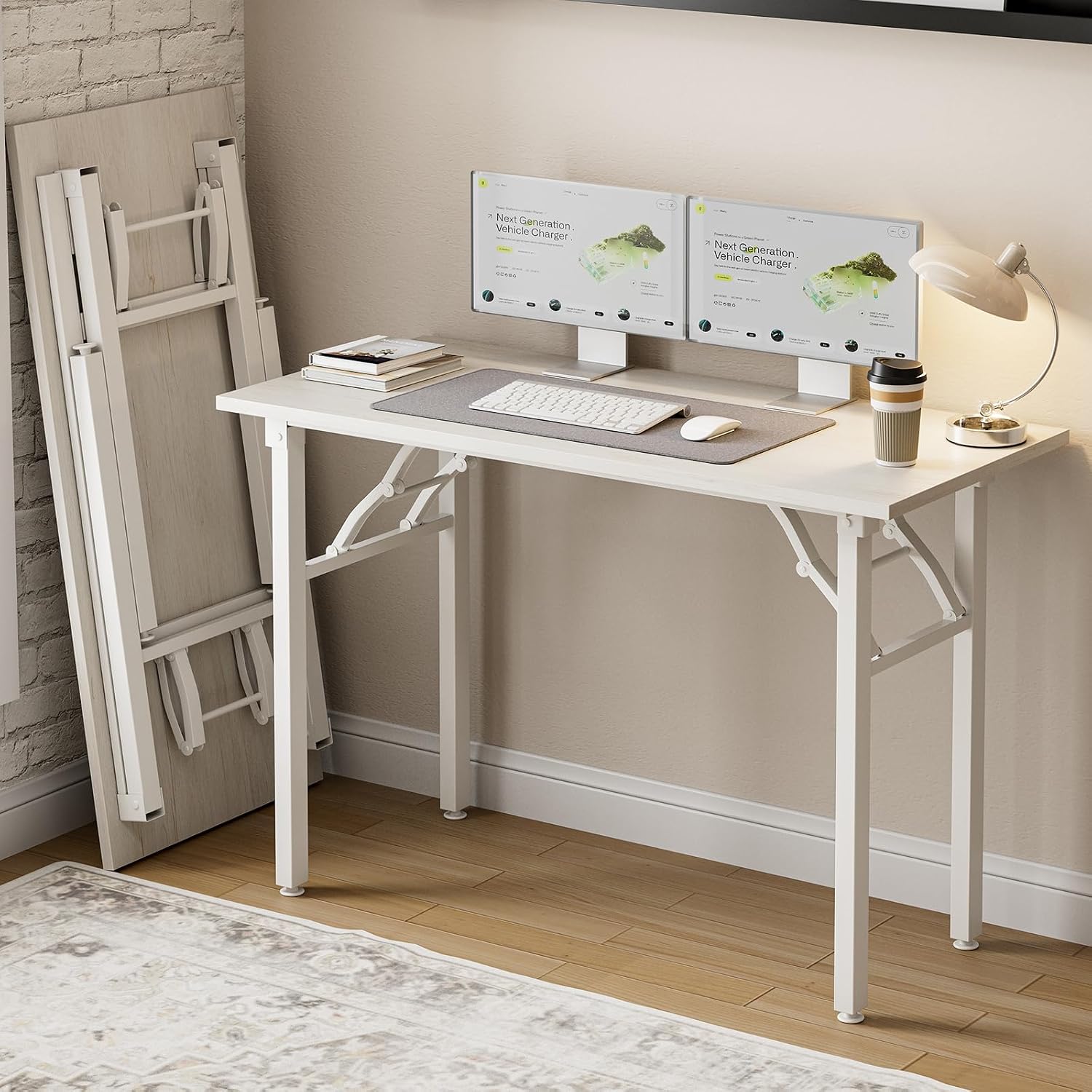 Desk Setup For 2 Laptops - Frylr Small Folding Computer Desk –