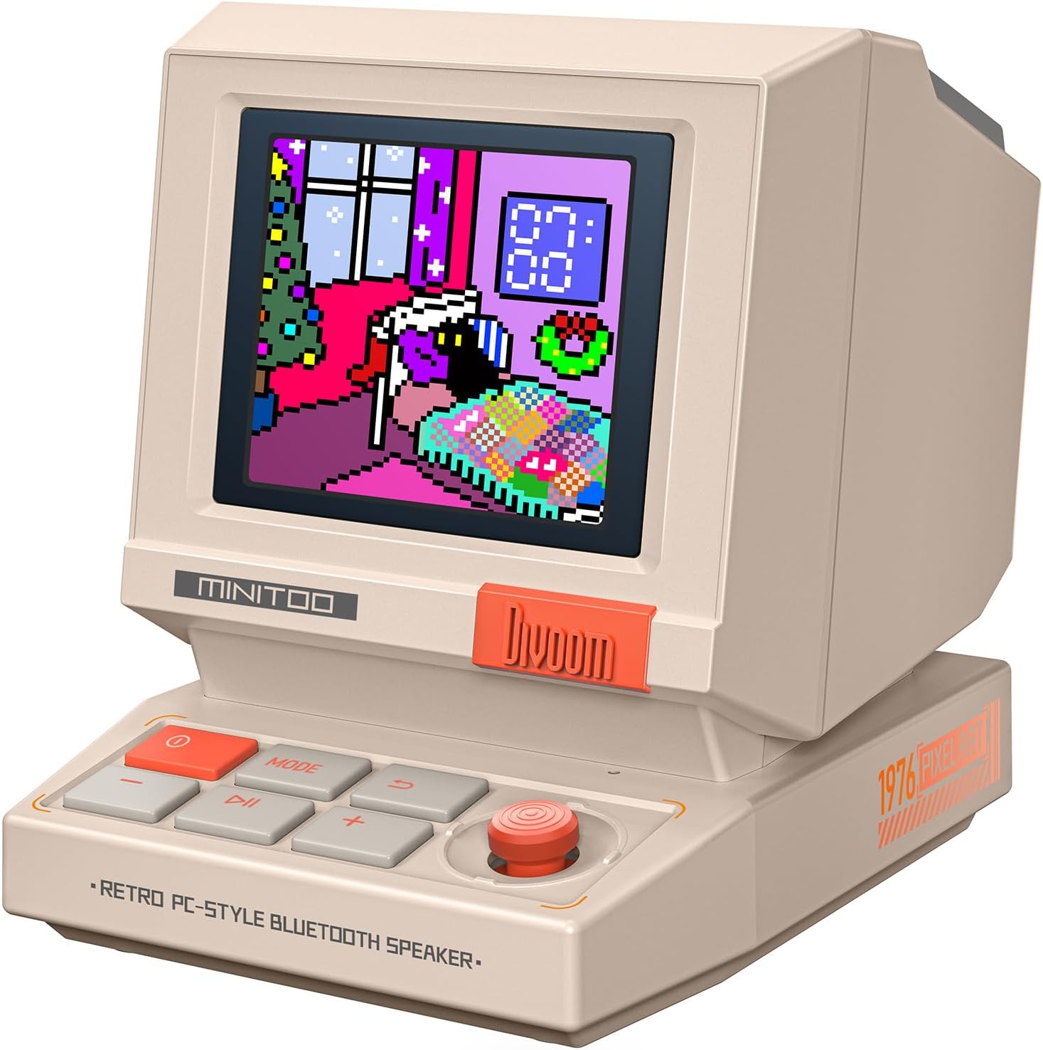 Desk Setup Bedroom - Retro PC-Style Mini Speaker with Smart