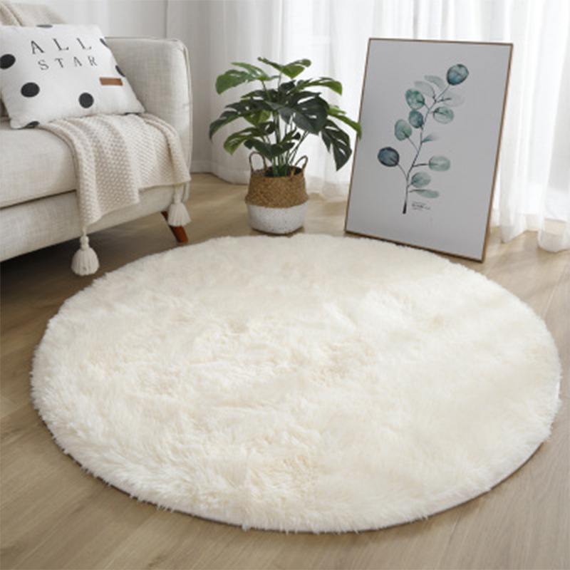 Desk Setup Girly - Super Soft Plush Round Rug Mat