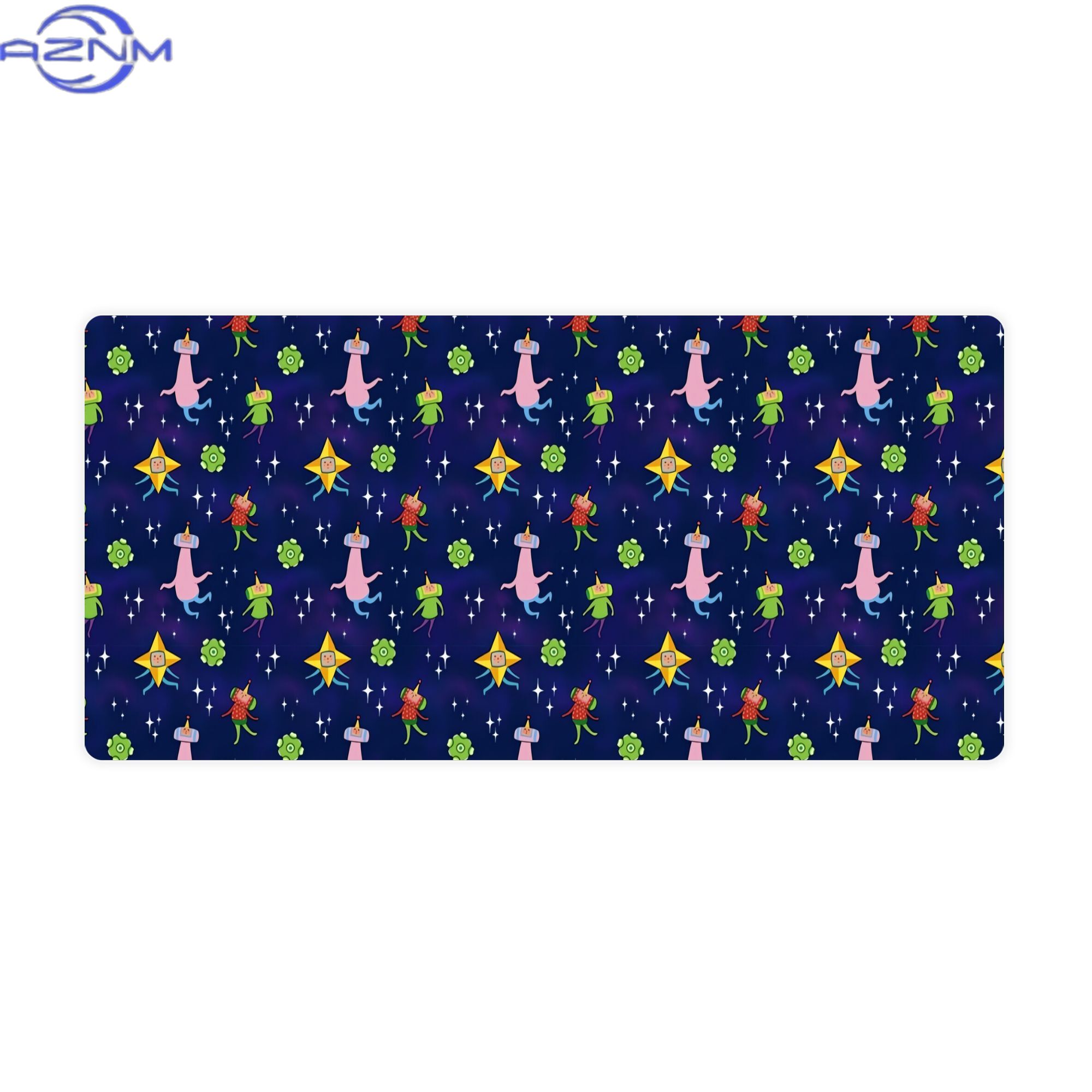Desk Setup Streaming - Katamari Space Pattern Large Desk Mat