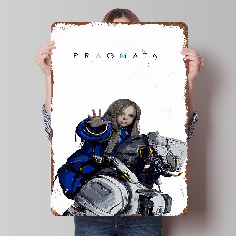 Desk Setup Poster - Pragmata Game Character Metal Poster Customized