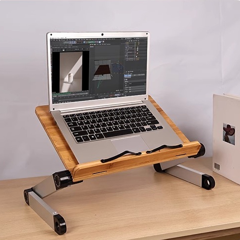 Desk Setup With Ipad - Bamboo Adjustable Bed Desk Laptop Table