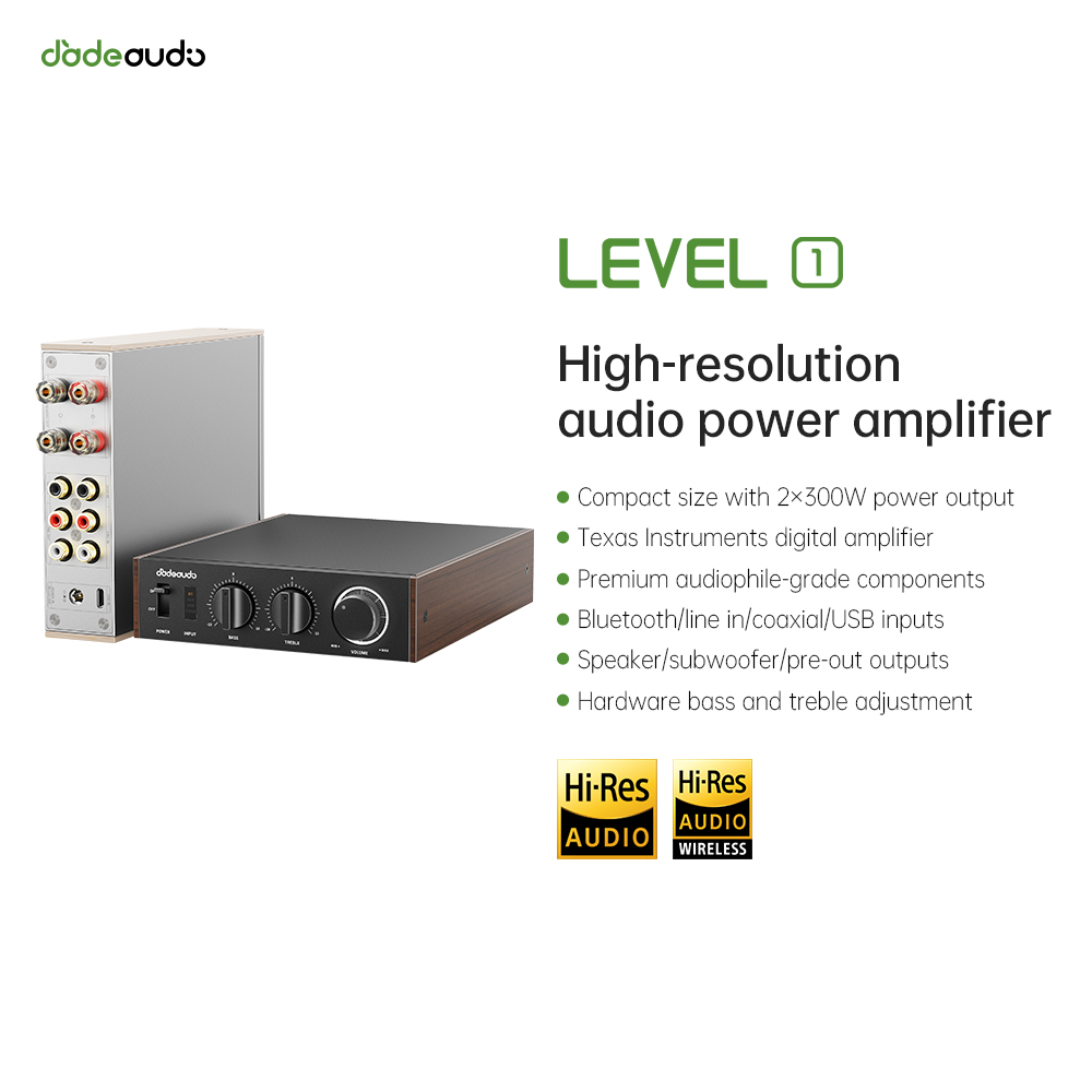 Desk Hifi Setup - JadeAudio Level 1 Desktop HiFi Bluetooth