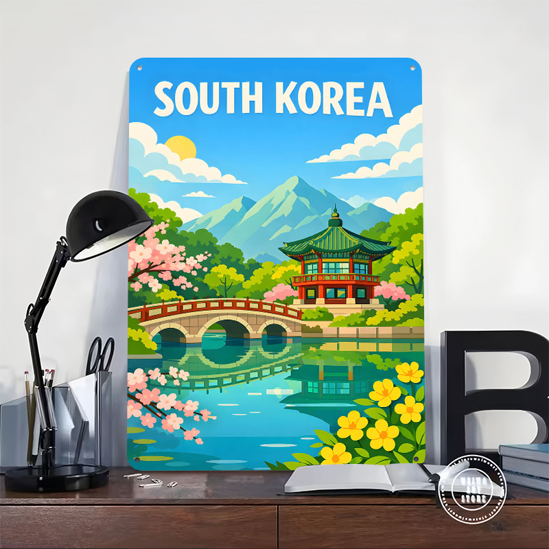 South Korea Travel Poster Cust - огляд і ціна Desk Setup Poster
