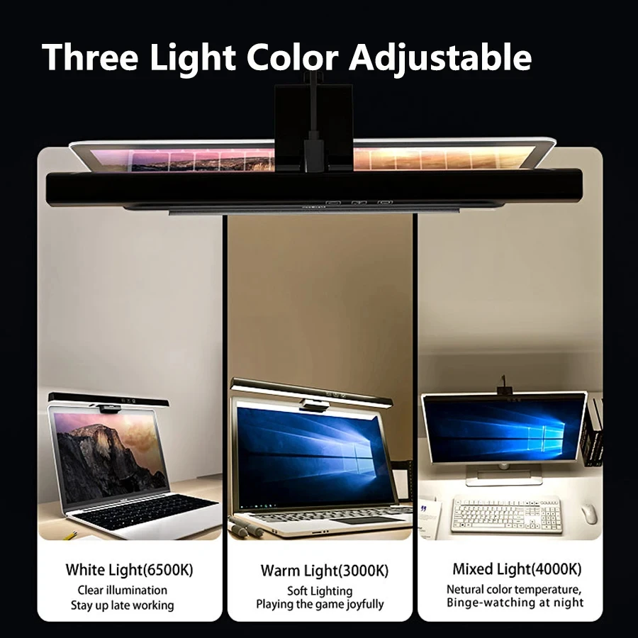 LED 33cm 50cm Monitor Light Ba - огляд і ціна Desk Setup Pc