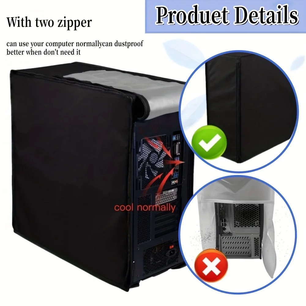 Desktop CPU Case Dust Cover wi - огляд і ціна Desk Setup Pc