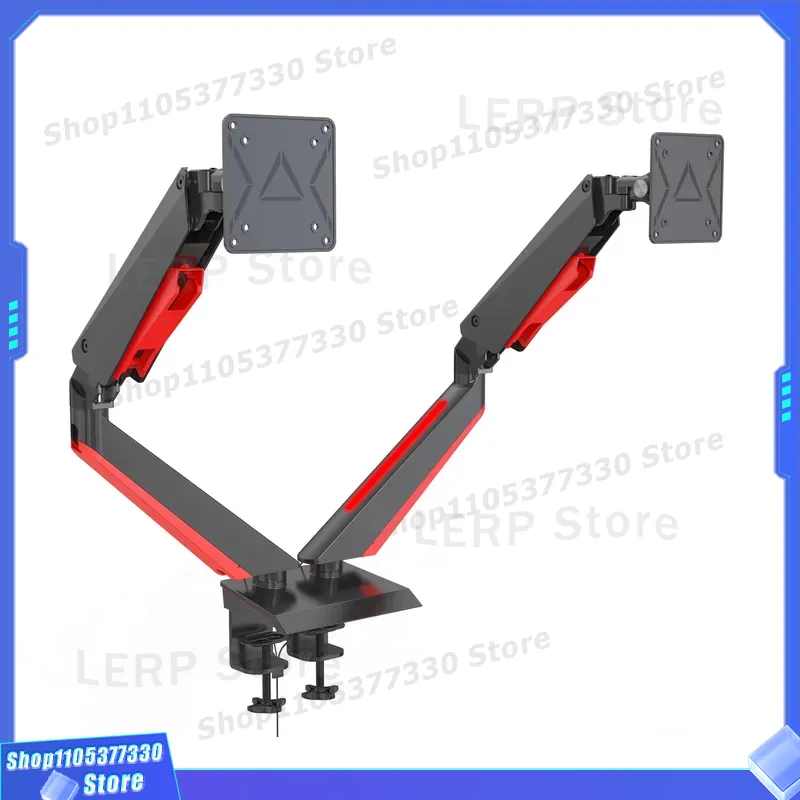 Aluminum Dual Monitor Arm 15 t - огляд і ціна Desk Setup Dual Monitor