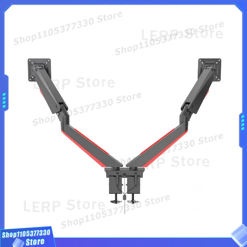 Aluminum Dual Monitor Arm 15 t - огляд і ціна Desk Setup Dual Monitor