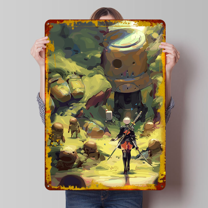 Nier Automata: 2B in Forest Me - огляд і ціна Desk Setup Poster
