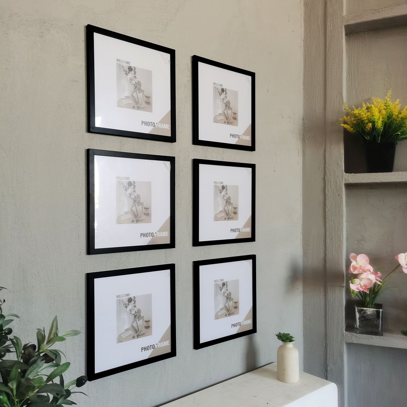 3Pcs Wood Square Photo Frames  - огляд і ціна Desk Setup Poster