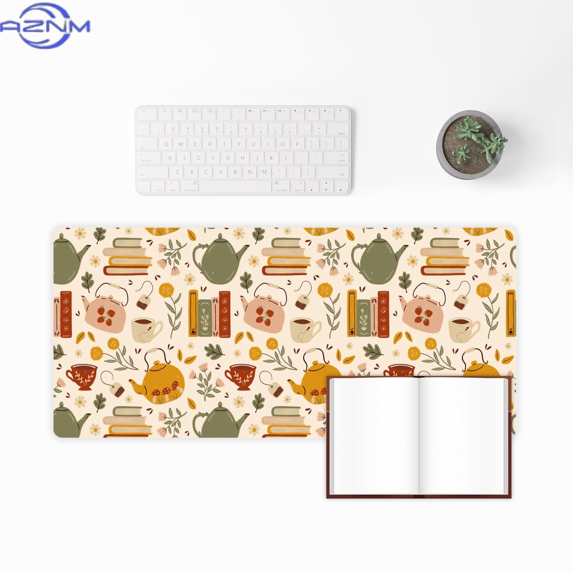 A Large Desk Mat Featuring Flo - огляд і ціна Desk Setup Streaming