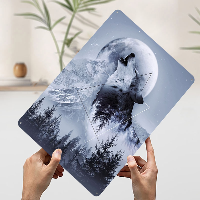 Howl With the Wolf Tin Poster  - огляд і ціна Desk Setup Poster