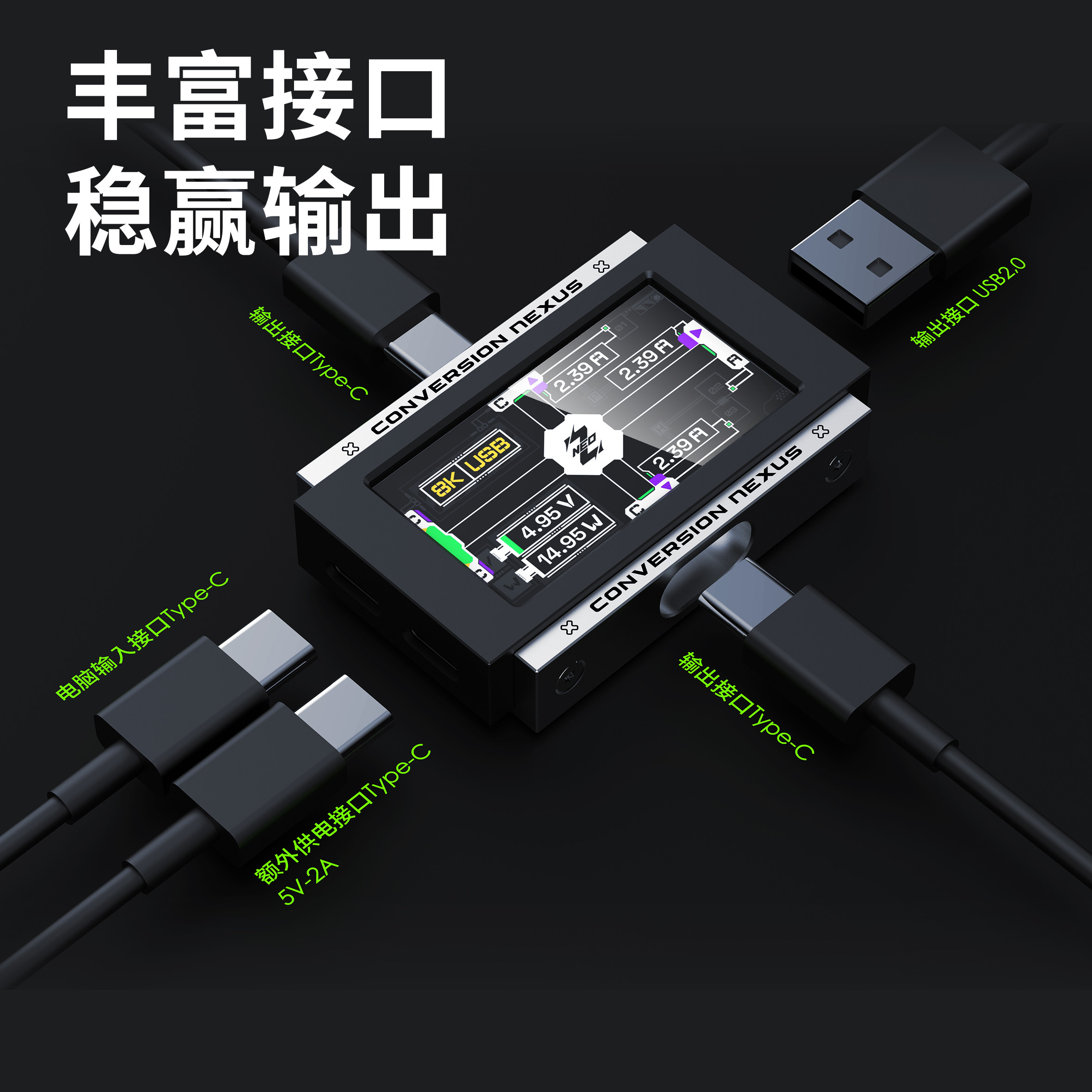 2-in-3-out Gaming USB Hub Inde - огляд і ціна Desk Setup For 2 Laptops