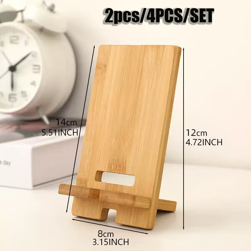 2pcs/4pcs/Set Wood Bamboo Phon - огляд і ціна Desk Setup Kit