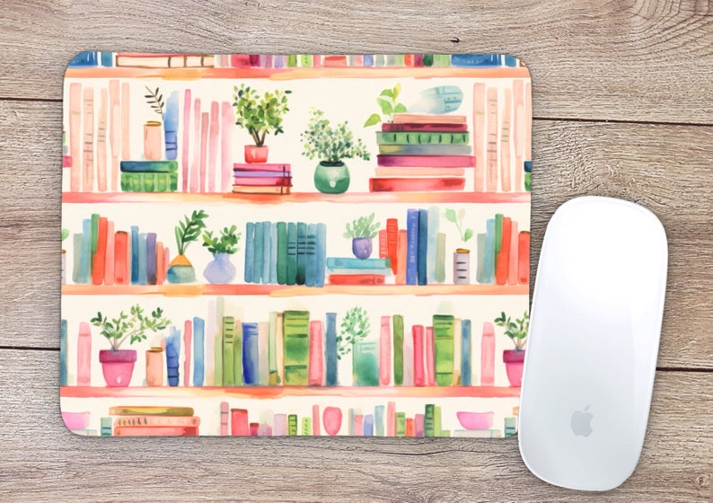 Plant Books Mouse Pad Home Off - огляд і ціна Desk Setup Books