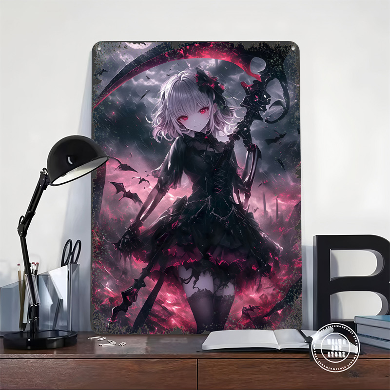 Demon Grim Reaper Girl Poster  - огляд і ціна Desk Setup Poster