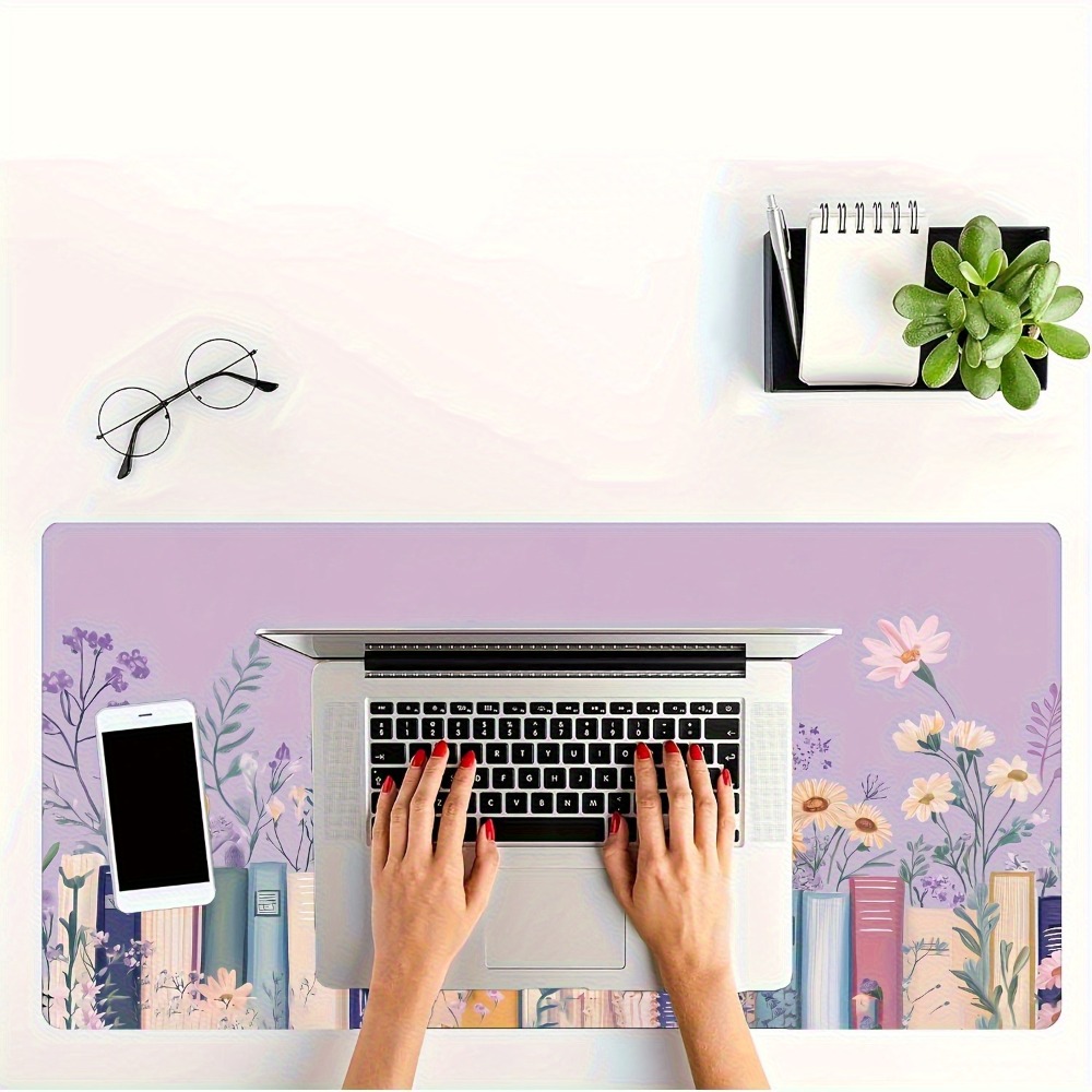 Literary Floral Books Mouse Pa - огляд і ціна Desk Setup Books