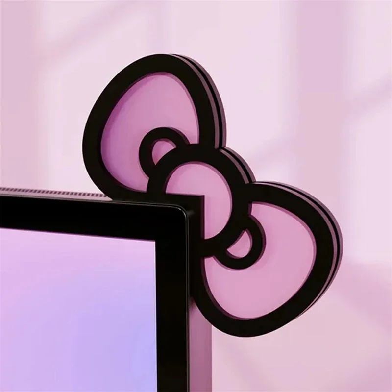 Kawaii Pink Acrylic Bow Monito - огляд і ціна Desk Setup Pc