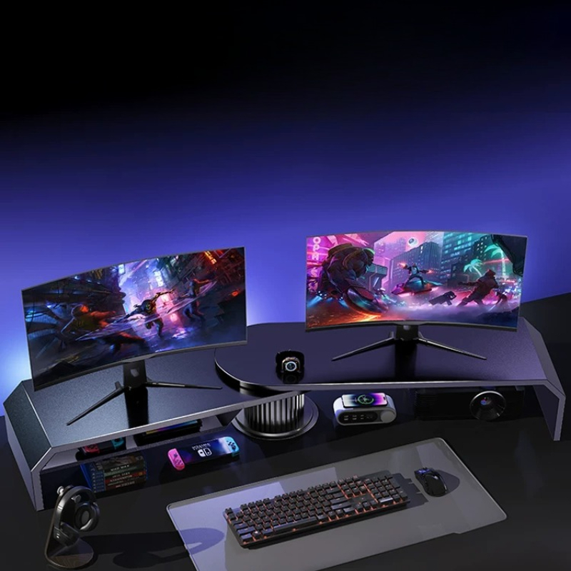 Gaming Dual Monitor Stand Offi - огляд і ціна Desk Setup Dual Monitor
