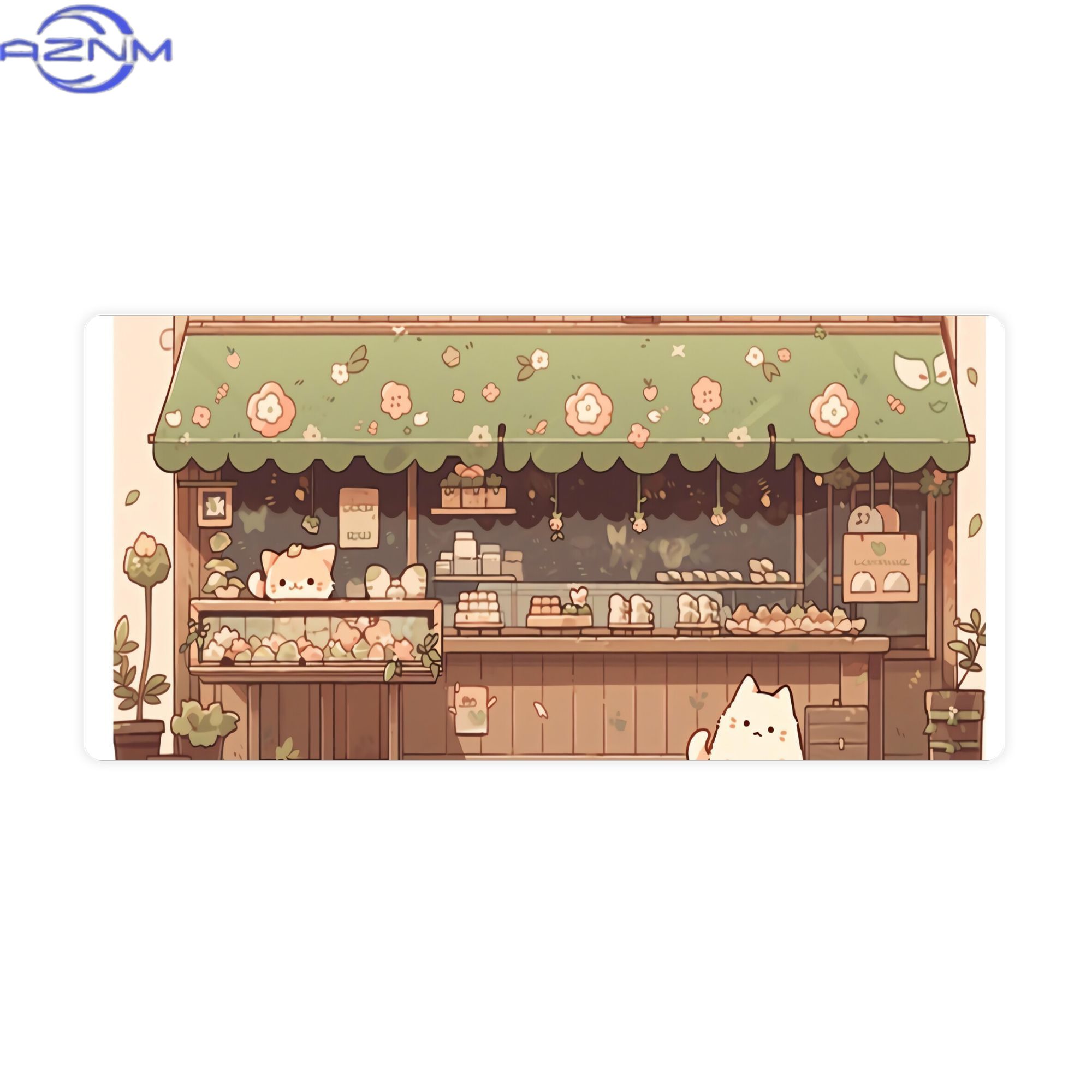 Cat Bakery Aesthetic Green Sho - огляд і ціна Desk Setup Streaming