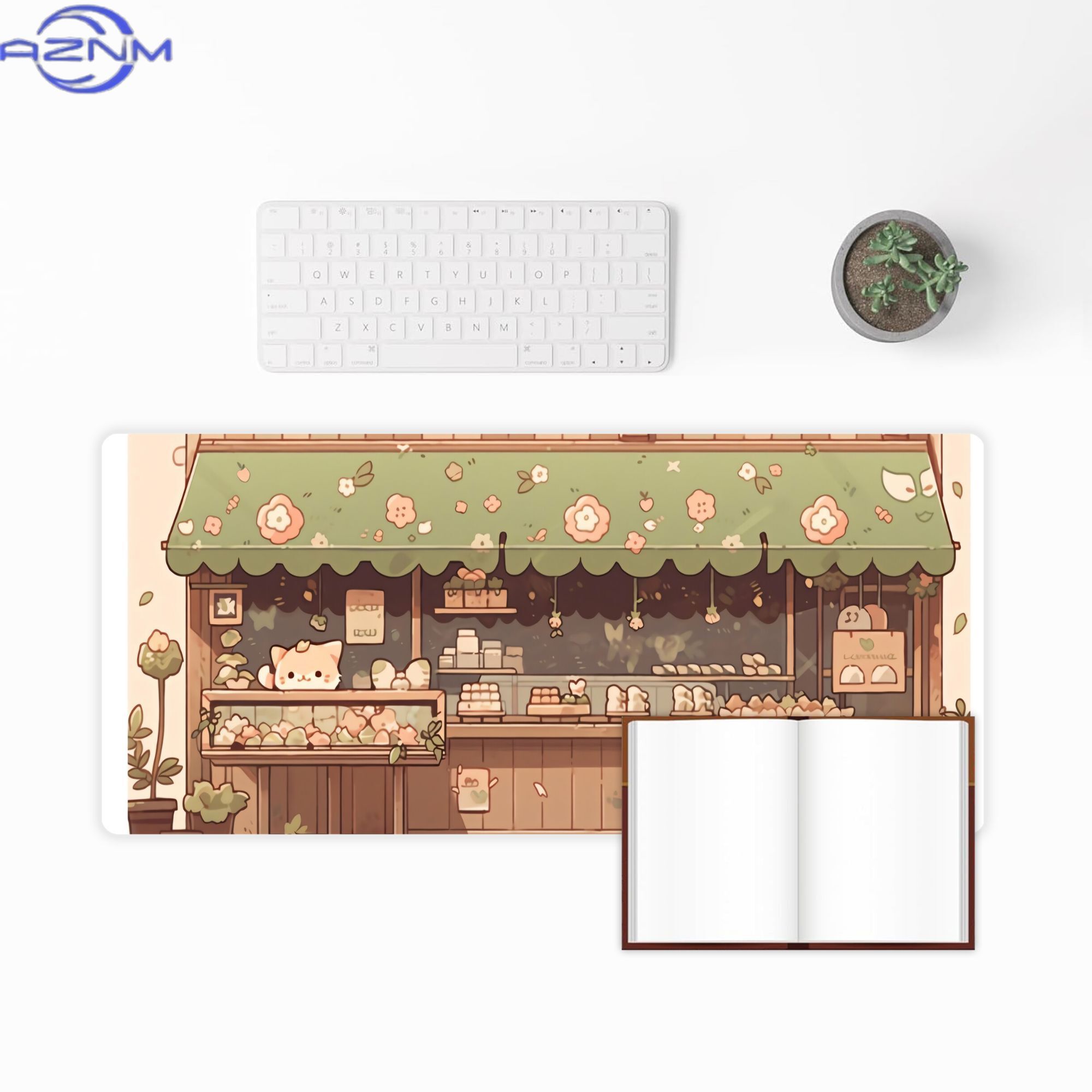 Cat Bakery Aesthetic Green Sho - огляд і ціна Desk Setup Streaming