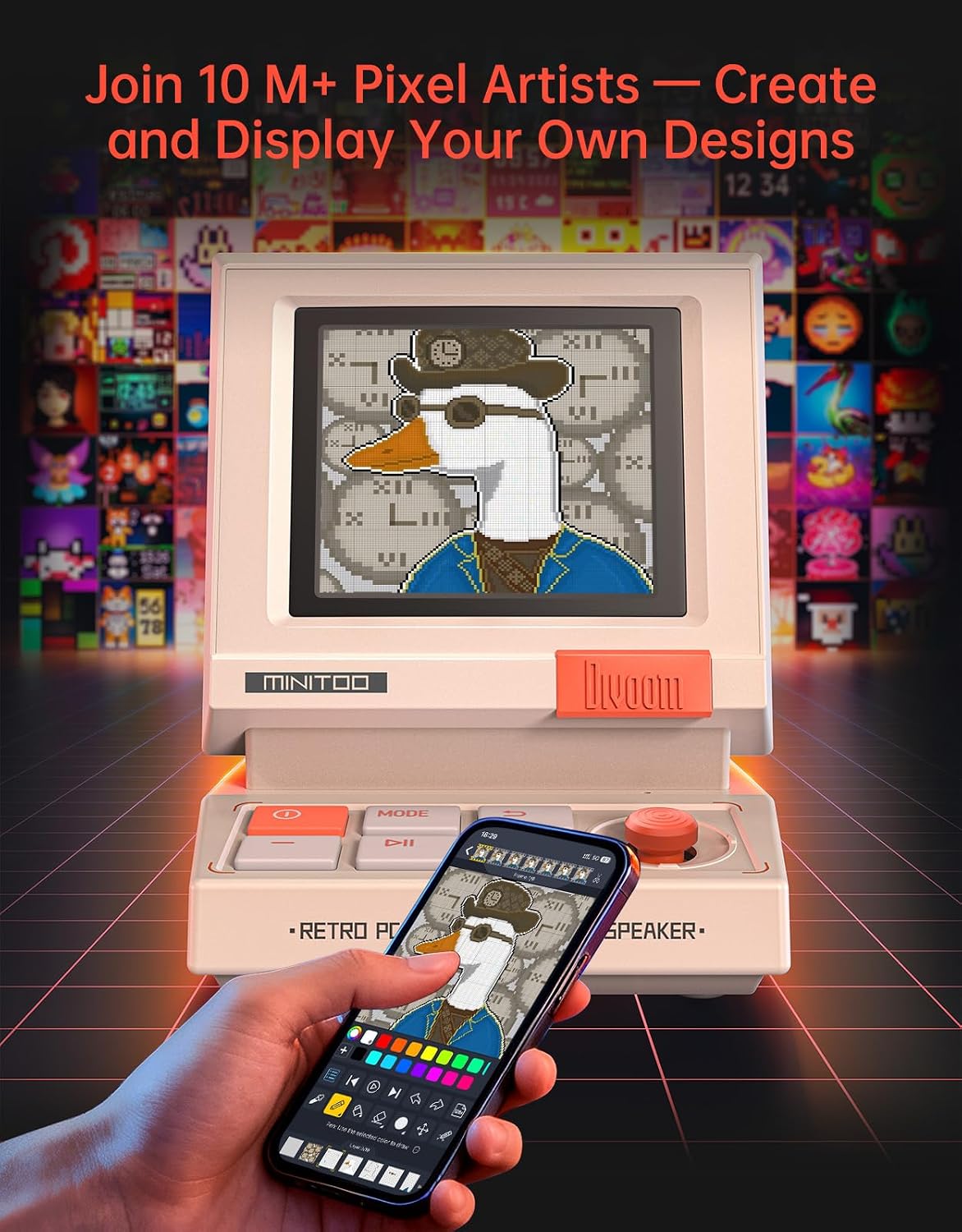 Retro PC-Style Mini Speaker wi - огляд і ціна Desk Setup Bedroom