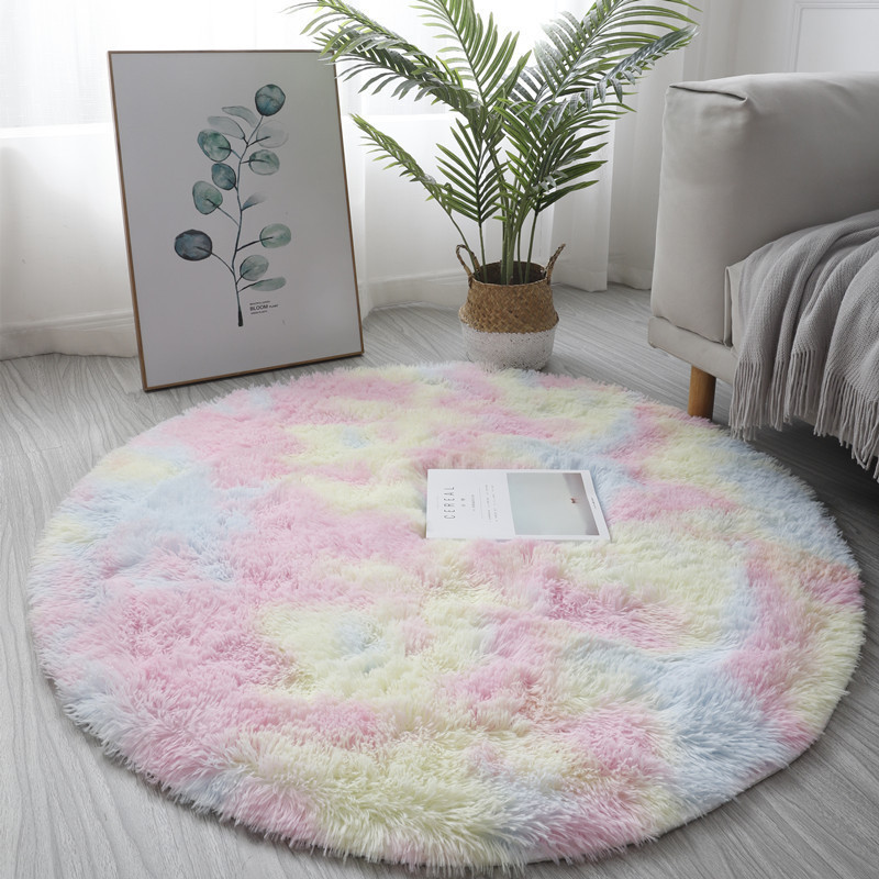 Super Soft Plush Round Rug Mat - огляд і ціна Desk Setup Girly