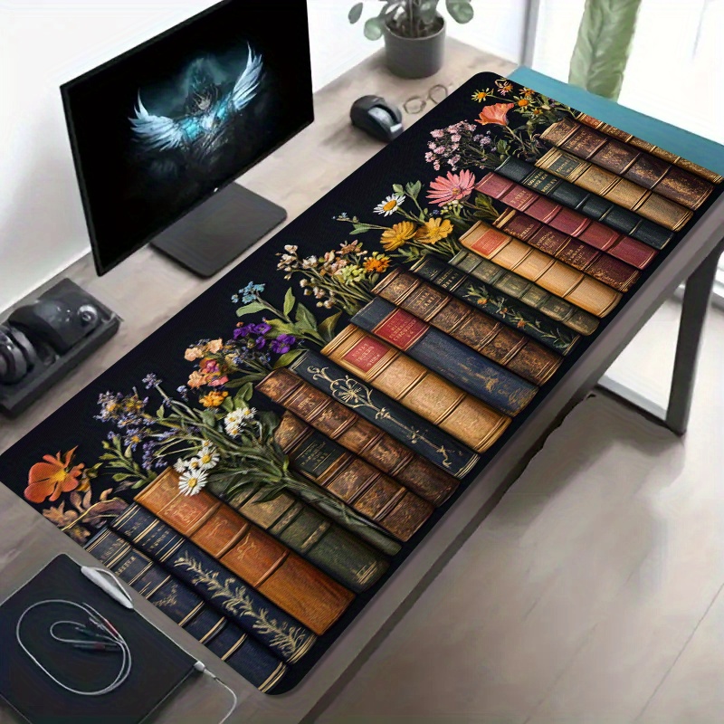 Large Gaming Mouse Pad Vintage - огляд і ціна Desk Setup Books