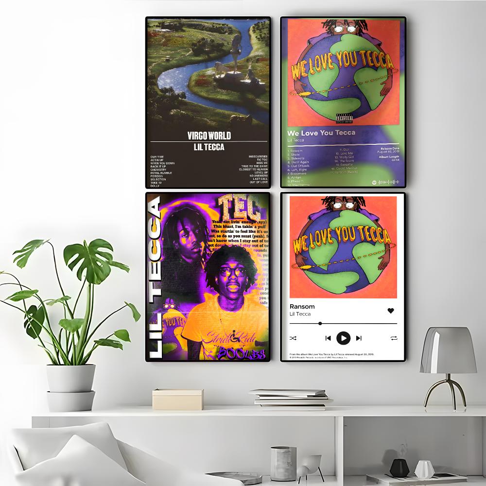 L-Lil Tecca Album Cover Art Hi - огляд і ціна Desk Setup Poster