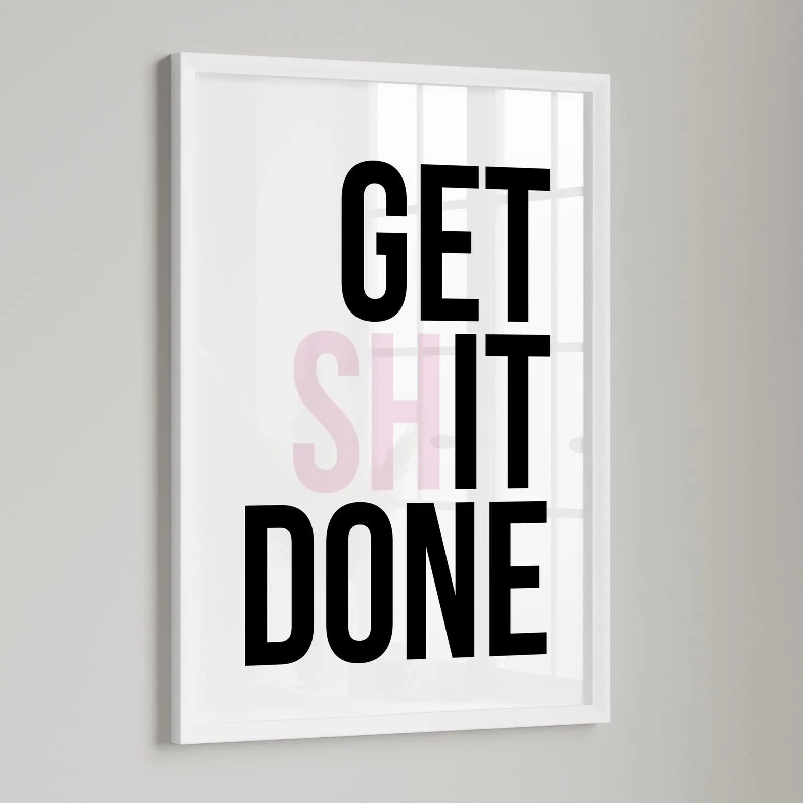 Get Shit Done, Office Art, Mot - огляд і ціна Desk Setup Poster