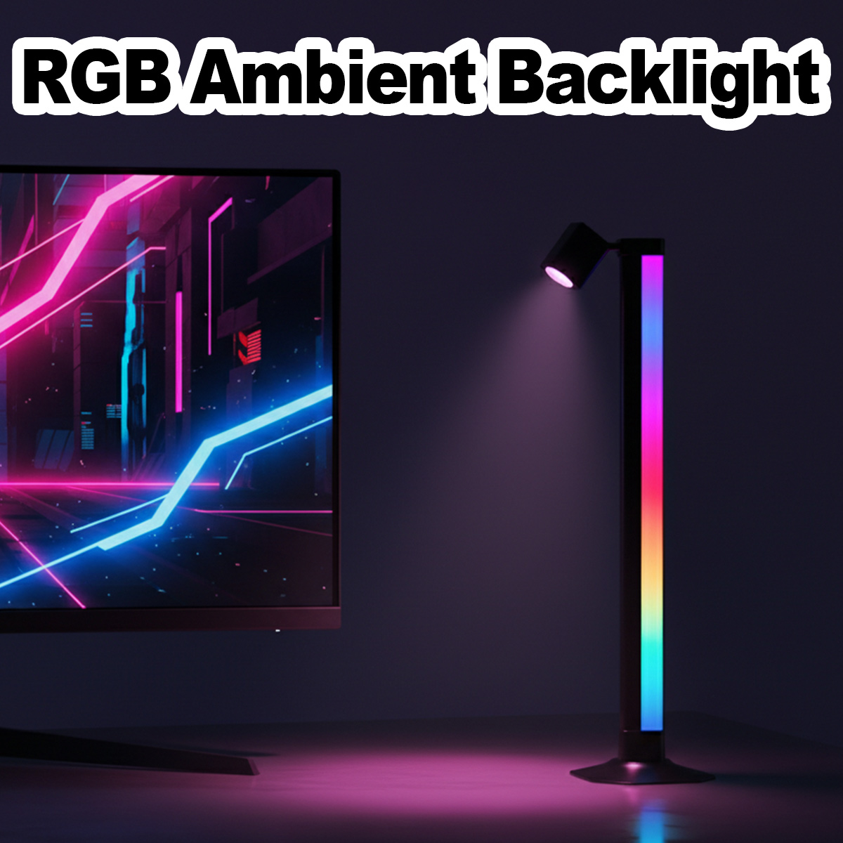 Smart Light Bar LED RGB Music  - огляд і ціна Desk Setup Bedroom