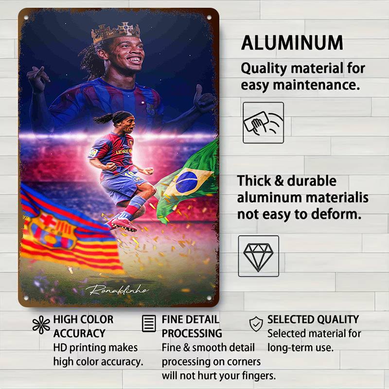 Ronaldinho Soccer Metal Poster - огляд і ціна Desk Setup Poster