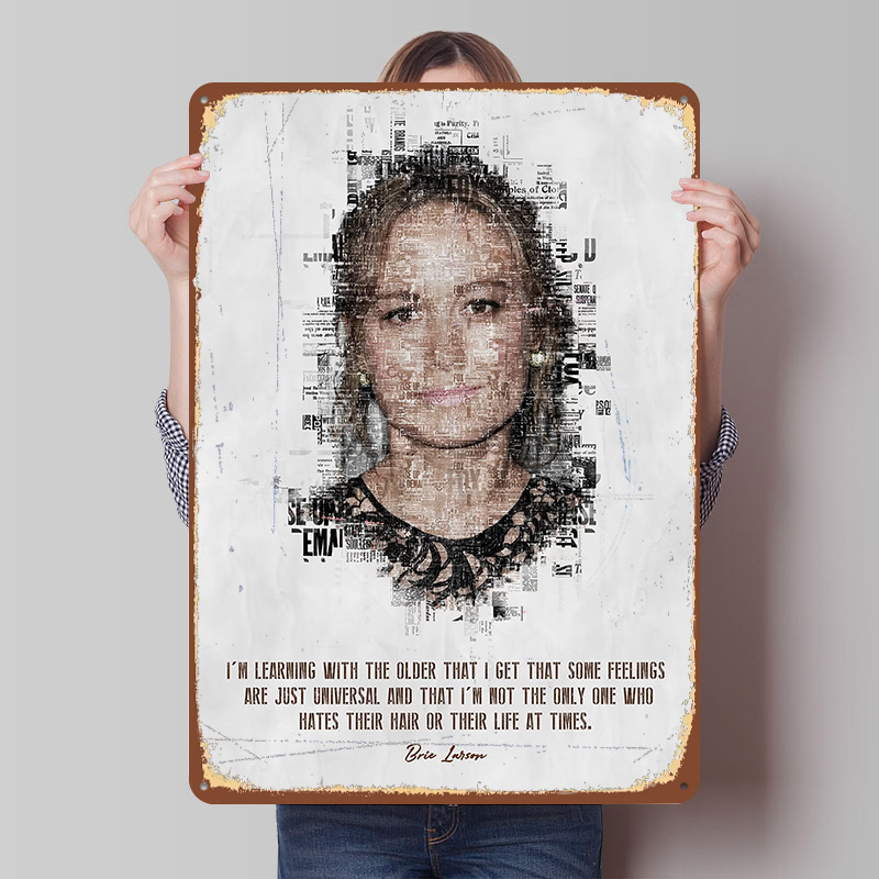 Brie Larson Quote Art Tin Post - огляд і ціна Desk Setup Poster