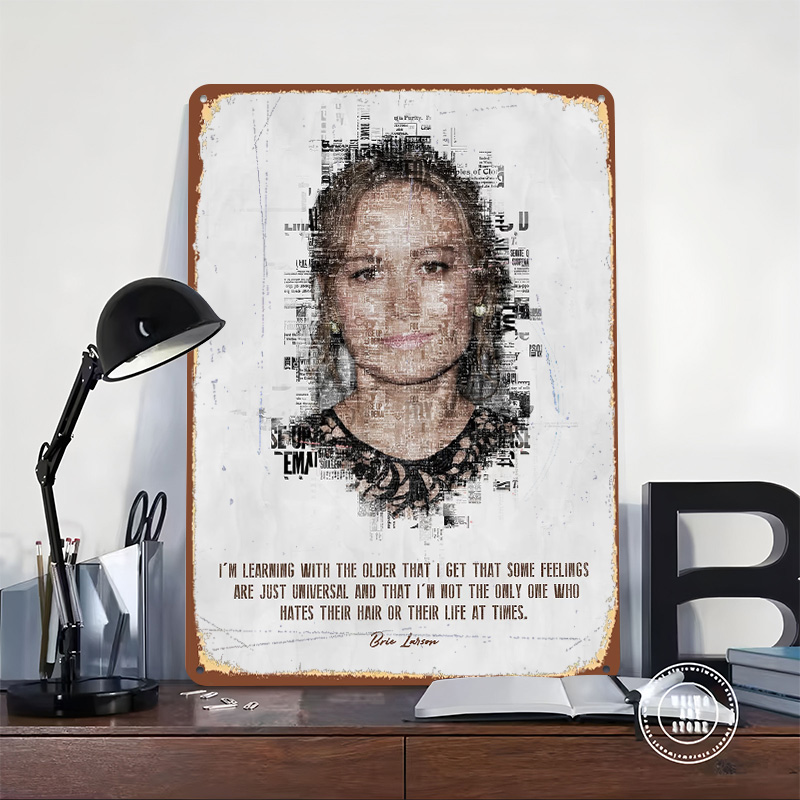 Brie Larson Quote Art Tin Post - огляд і ціна Desk Setup Poster