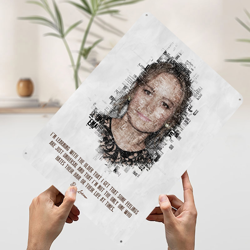 Brie Larson Quote Art Tin Post - огляд і ціна Desk Setup Poster