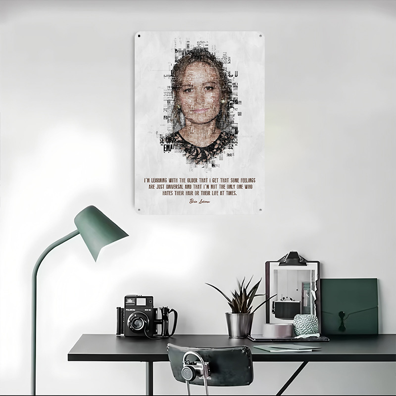 Brie Larson Quote Art Tin Post - огляд і ціна Desk Setup Poster